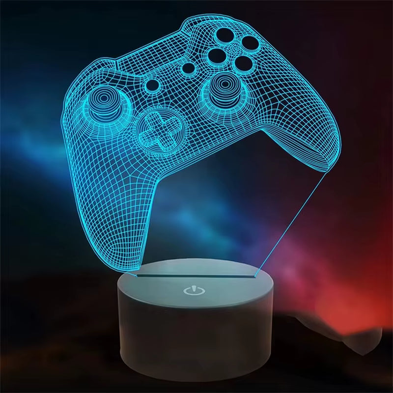 Do Not Disturb Gamer at Work Night Light 16 Colors Changing Gamepad 3D Illusion Lamp for Playstation4 for Men Teenagers and Kids