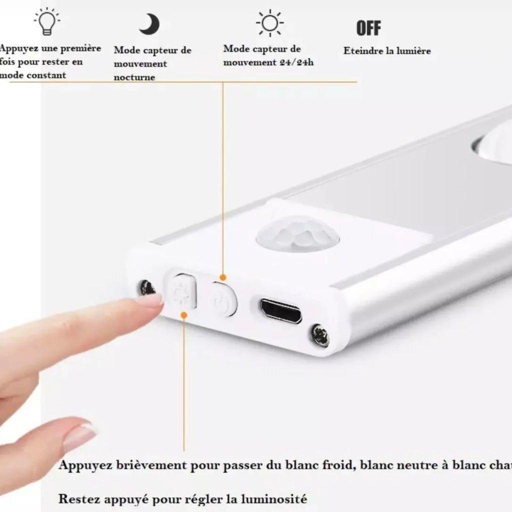 Lampe LED Sans Fil Avec Détecteur De Mouvement