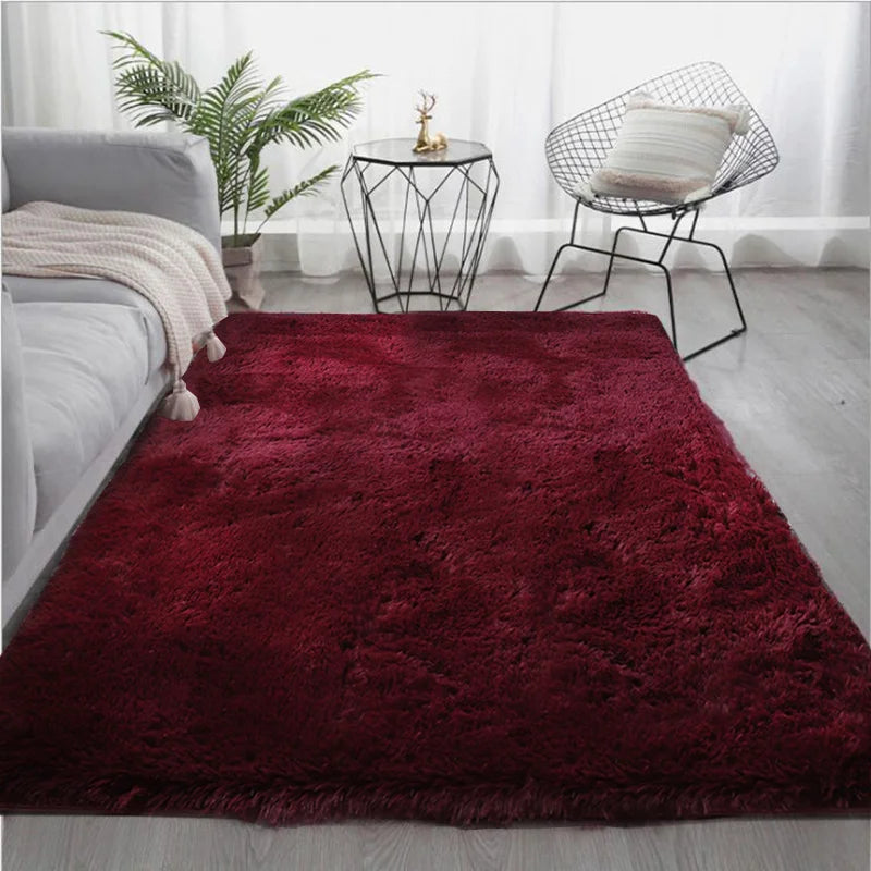 Fluffy Plush Carpet for Modern Home Living Room Sofa Area Rug Silky Soft Crawling Mat Children Bedroom Large Carpet Light Gray